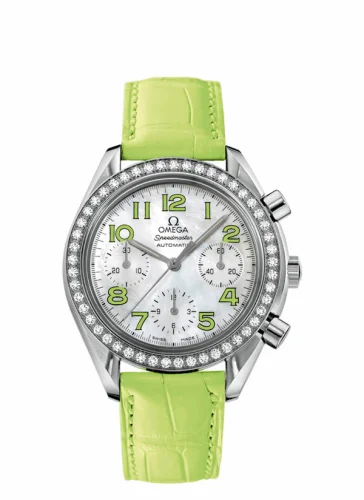 Omega Speedmaster Reduced Ladies Stainless Steel / Diamond / MOP/ Green 3835.72.35 (38357235)